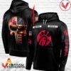 Personalized Black USA Flag Skull Chick Fil A Hoodie - Vesles2014S