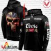 Personalized Black USA Flag Skull Coors Banquet Beer Hoodie - Vesles2014S
