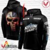 Personalized Black USA Flag Skull Keystone Light Hoodie - Vesles2014S