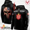 Personalized Black USA Flag Skull Lone Star Beer Hoodie - Vesles2014S