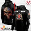 Personalized Black USA Flag Skull Miller Lite Hoodie - Vesles2014S