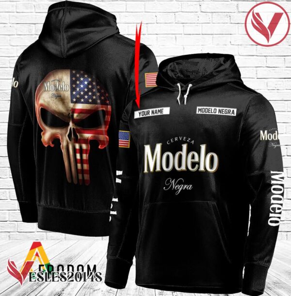 Personalized Black USA Flag Skull Modelo Negra Hoodie - Vesles2014S