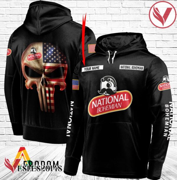 Personalized Black USA Flag Skull National Bohemian Hoodie - Vesles2014S