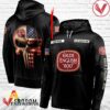 Personalized Black USA Flag Skull Olde English 800 Hoodie - Vesles2014S