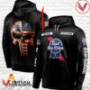 Personalized Black USA Flag Skull Pabst Blue Ribbon Hoodie - Vesles2014S