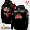 Personalized Black USA Flag Skull Stella Artois Hoodie - Vesles2014S