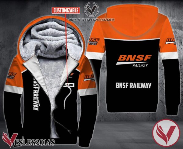 Personalized Bnsf Railway Uniform Fleece Hoodie, Unique Gifts For Employee - Vesles2014S 1