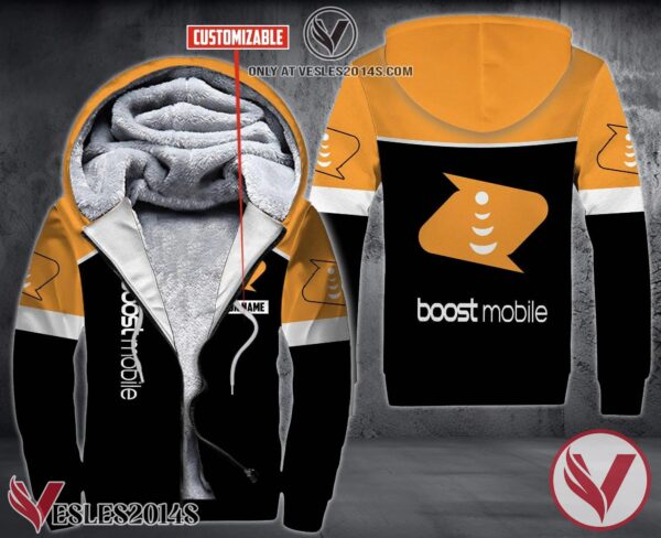 Personalized Boost Mobile Uniform Custom Fleece Hoodie, Unique Gifts For Employee - Vesles2014S 1