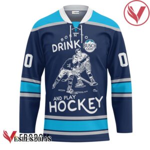 Personalized Born To Drink Busch Light and Play Hockey Jersey - Vesles2014S 1