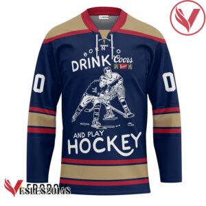 Personalized Born To Drink Coors Banquet and Play Hockey Jersey - Vesles2014S 1