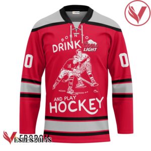 Personalized Born To Drink Coors Light and Play Hockey Jersey - Vesles2014S 1
