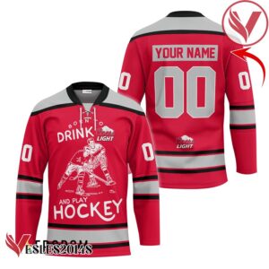 Personalized Born To Drink Coors Light and Play Hockey Jersey - Vesles2014S