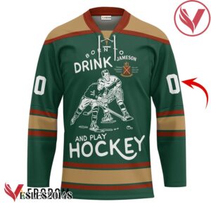 Personalized Born To Drink Jameson and Play Hockey Jersey - Vesles2014S 1