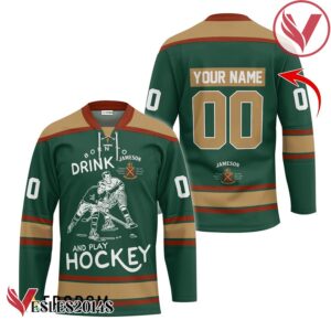 Personalized Born To Drink Jameson and Play Hockey Jersey - Vesles2014S