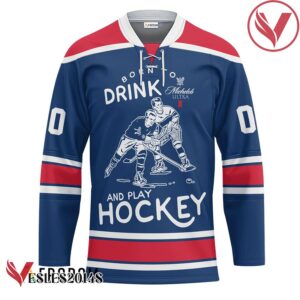 Personalized Born To Drink Michelob ULTRA and Play Hockey Jersey - Vesles2014S 1