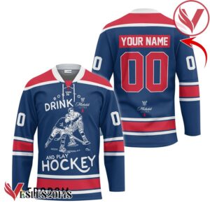 Personalized Born To Drink Michelob ULTRA and Play Hockey Jersey - Vesles2014S
