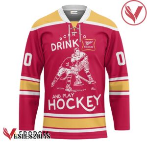 Personalized Born To Drink Miller High Life and Play Hockey Jersey - Vesles2014S 1