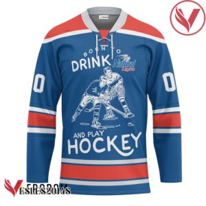 Personalized Born To Drink Natural Light and Play Hockey Jersey - Vesles2014S 1
