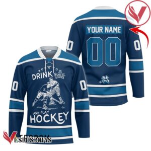 Personalized Born To Drink Samuel Adams and Play Hockey Jersey - Vesles2014S