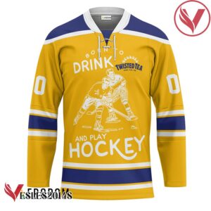 Personalized Born To Drink Twisted Tea and Play Hockey Jersey - Vesles2014S 1
