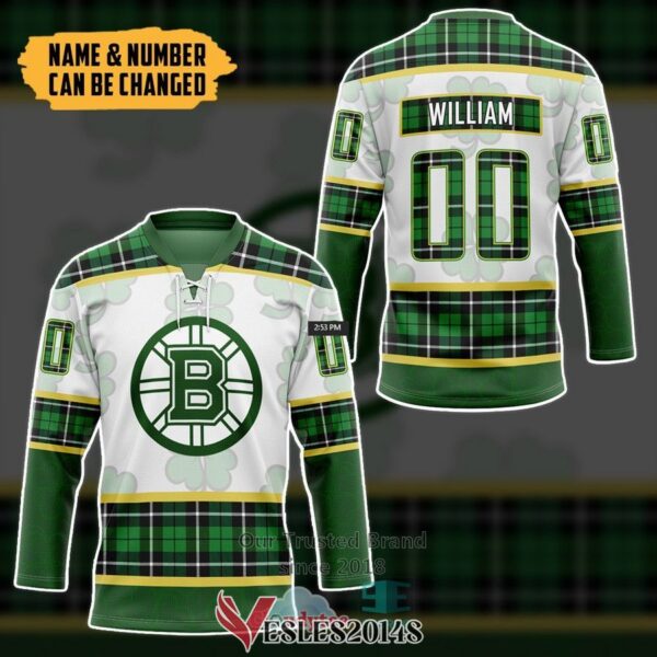 Personalized Boston Bruins St Patrick Day Hockey Jersey, Trending Gifts For Fans - Vesles2014s 2