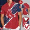 Personalized Boston Red Sox Red Blue Hawaiian Shirt And Short, Unique Gifts For Friends - Vesles2014S 1