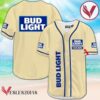Personalized Bud Light Beige Basic Baseball Jersey, Perfect Gifts For Fans - Vesles2014S