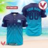 Personalized Bud Light Blue Halftone Baseball Jersey, Perfect Gifts For Fans - Vesles2014S