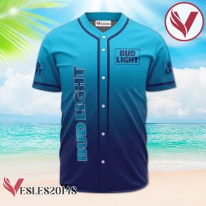 Personalized Bud Light Gradient Baseball Jersey, Perfect Gifts For Fans - Vesles2014S 2