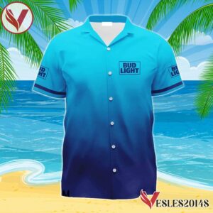 Personalized Bud Light Gradient Hawaiian Shirt, Best Summer Gifts For Fans - Vesles2014S 1