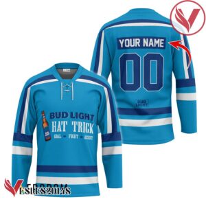 Personalized Bud Light Hat Trick Hockey Jersey - Vesles2014S