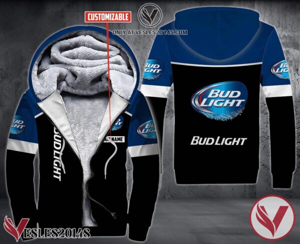 Personalized Bud Light Uniform Custom Fleece Hoodie, Unique Gifts For Employee - Vesles2014S 1