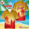 Personalized Budweiser Beer Palm Tree Surfboard Hawaiian Shirt, Best Summer Gifts For Fans - Vesles2014S