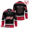Personalized Budweiser Black And Red Hockey Jersey - Vesles2014S