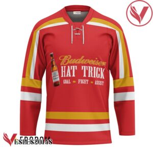 Personalized Budweiser Hat Trick Hockey Jersey - Vesles2014S 1