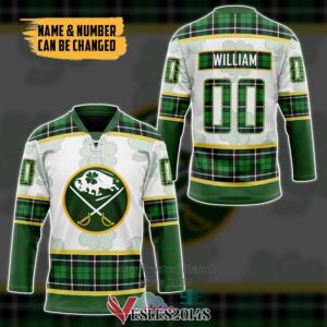Personalized Buffalo Sabres St Patrick Day Hockey Jersey, Trending Gifts For Fans - Vesles2014s 2