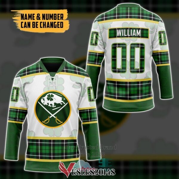 Personalized Buffalo Sabres St Patrick Day Hockey Jersey, Trending Gifts For Fans - Vesles2014s 2