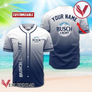 Personalized Busch Light Gradient Baseball Jersey, Perfect Gifts For Fans - Vesles2014S