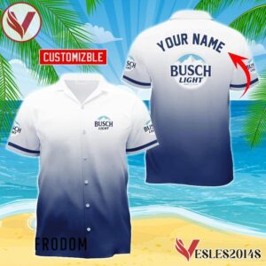 Personalized Busch Light Gradient Hawaiian Shirt, Best Summer Gifts For Fans - Vesles2014S
