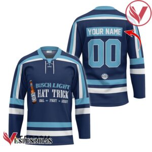 Personalized Busch Light Hat Trick Hockey Jersey - Vesles2014S