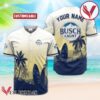 Personalized Busch Light Palm Tree Surfboard Baseball Jersey, Perfect Gifts For Fans - Vesles2014S