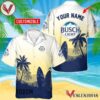 Personalized Busch Light Palm Tree Surfboard Hawaiian Shirt, Best Summer Gifts For Fans - Vesles2014S