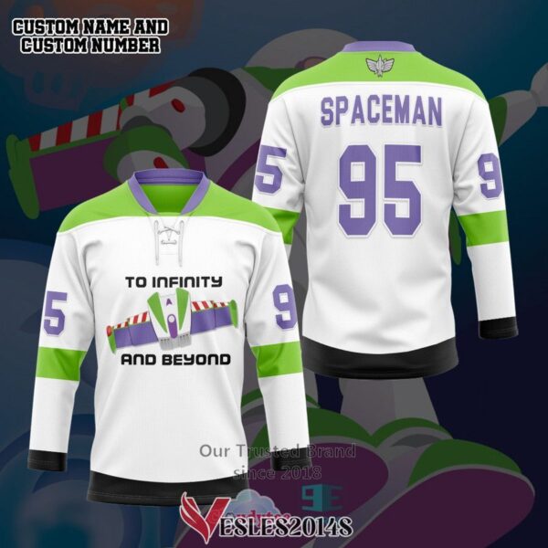 Personalized Buzz Lightyear To Infinity And Beyond Hockey Jersey, Trending Gifts For Fans - Vesles2014s 2