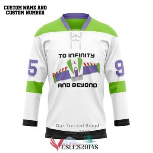 Personalized Buzz Lightyear To Infinity And Beyond Hockey Jersey, Trending Gifts For Fans - Vesles2014s