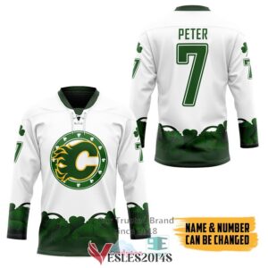 Personalized Calgary Flames 2022 St Patrick Day Hockey Jersey, Trending Gifts For Fans - Vesles2014s 2