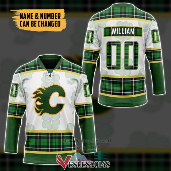 Personalized Calgary Flames St Patrick Day Hockey Jersey, Trending Gifts For Fans - Vesles2014s 2