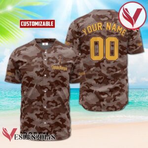 Personalized Captain Morgan Brown Camouflage Baseball Jersey, Perfect Gifts For Fans - Vesles2014S