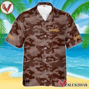 Personalized Captain Morgan Brown Camouflage Hawaiian Shirt, Best Summer Gifts For Fans - Vesles2014S 1