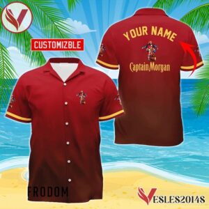 Personalized Captain Morgan Gradient Hawaiian Shirt, Best Summer Gifts For Fans - Vesles2014S