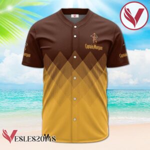 Personalized Captain Morgan Yellow And Brown Halftone Baseball Jersey, Perfect Gifts For Fans - Vesles2014S 2